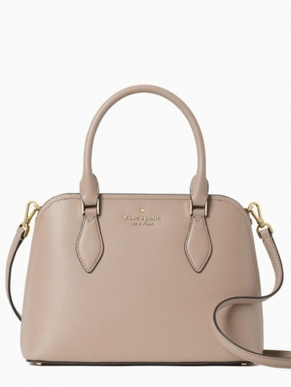 Kate Spade Beige Leather Satchel EUC